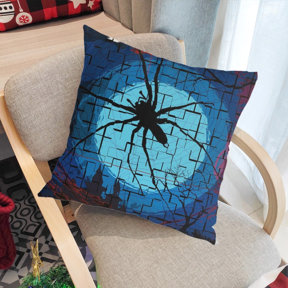 Halloween Decorative Pillow Case-Creepy Graveyard Woods Moon Night Pumpkin-Lantern Decor Pillow Case for Bedroom Living Room Dorm Home Decor,#430