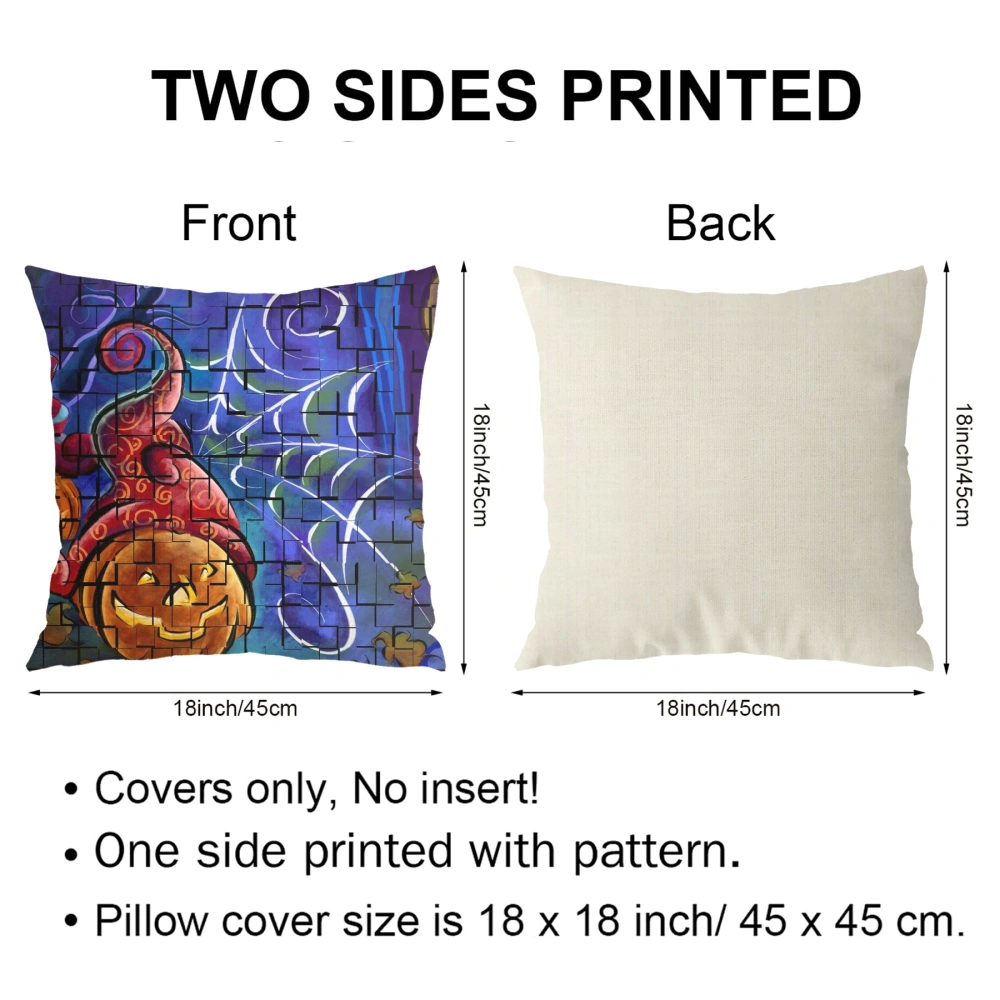 Halloween Decorative Pillow Case-Creepy Graveyard Woods Moon Night Pumpkin-Lantern Decor Pillow Case for Halloween, Christmas, Birthday and etc,#431