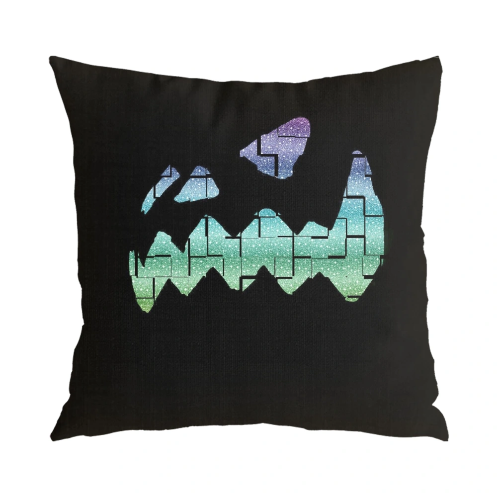 Halloween Decorative Pillow Case-Creepy Graveyard Woods Moon Night Pumpkin-Lantern Decor Pillow Case for Halloween, Christmas, Birthday and etc,#435