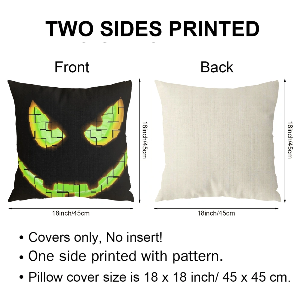 Halloween Decorative Pillow Case-Dancing Skull Pillow Case for Home Decor Living Room College Dorm Bedroom,#492