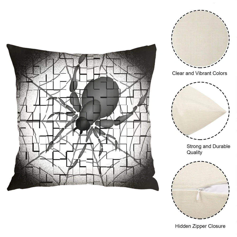 Halloween Decorative Pillow Case-Dancing Skull Pillow Case for Dorm,Bedroom,Living,Room,#489