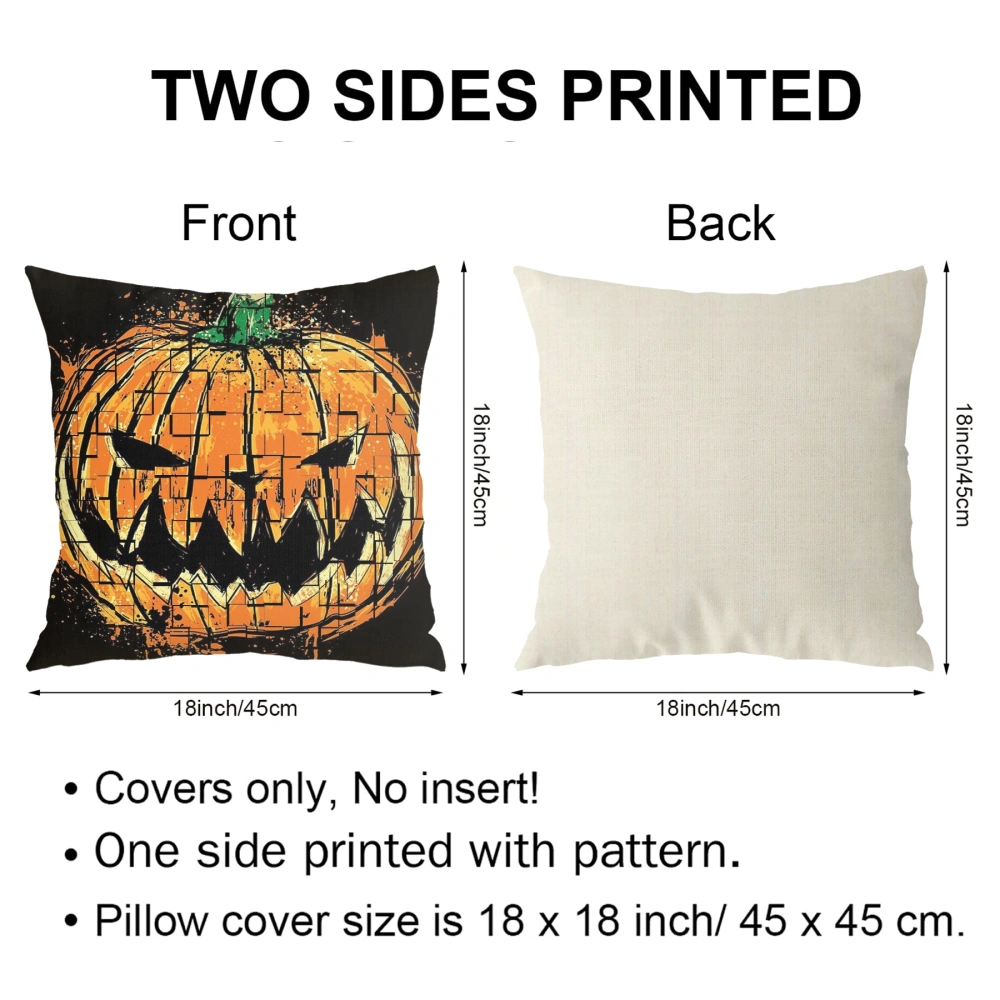 Halloween Decorative Pillow Case-Dancing Skull Pillow Case for Home Decor Living Room College Dorm Bedroom,#500