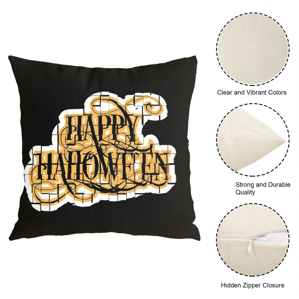 Halloween Decorative Pillow Case-Dark Halloween Pillow Case for Bedroom Living Room Dorm Home Decor,#512