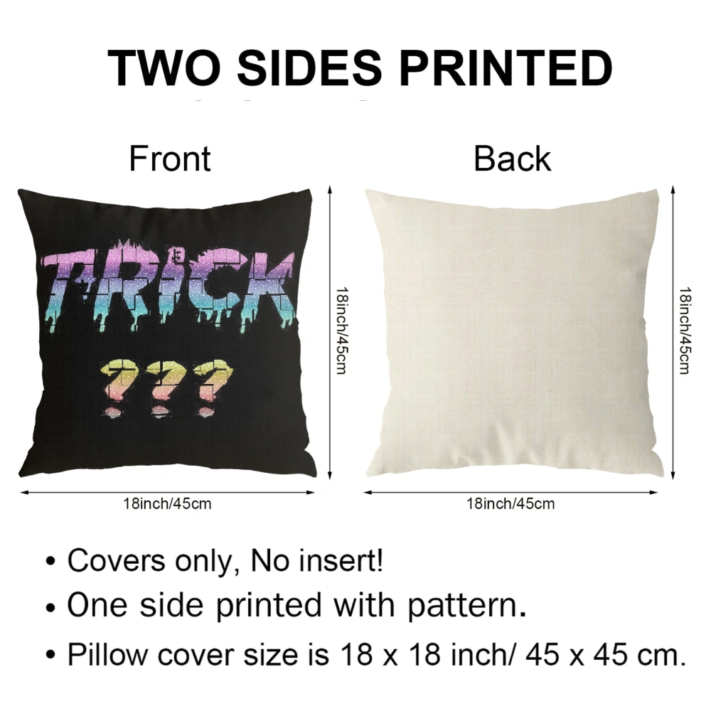 Halloween Decorative Pillow Case-Dark Halloween Pillow Case for Bedroom Living Room Dorm Home Decor,#518