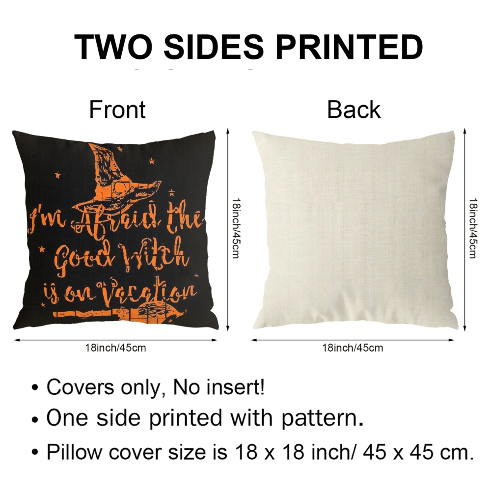 Halloween Decorative Pillow Case-Dark Halloween Pillow Case for Bedroom Living Room Indie Decor WxH,#527