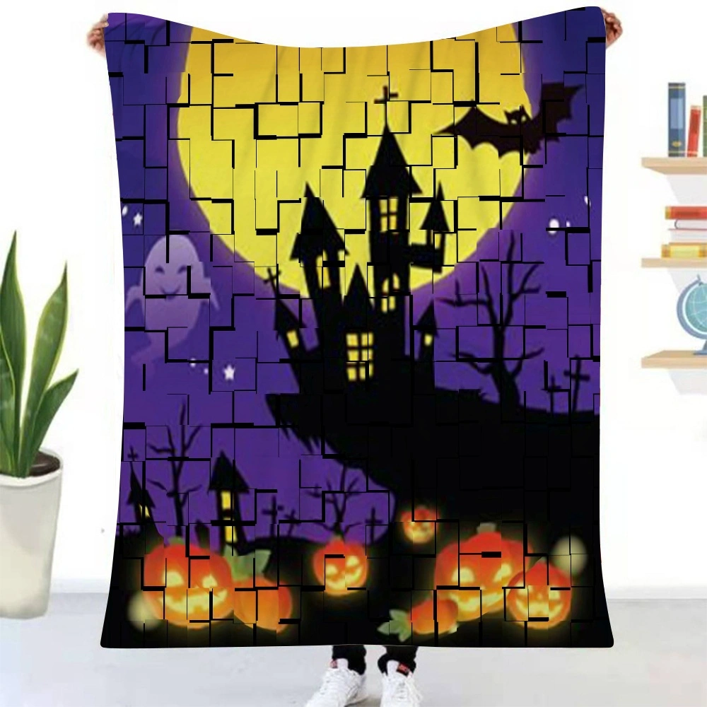 Halloween Blanket, Blanket for Bedroom College Dorm Decor,#002