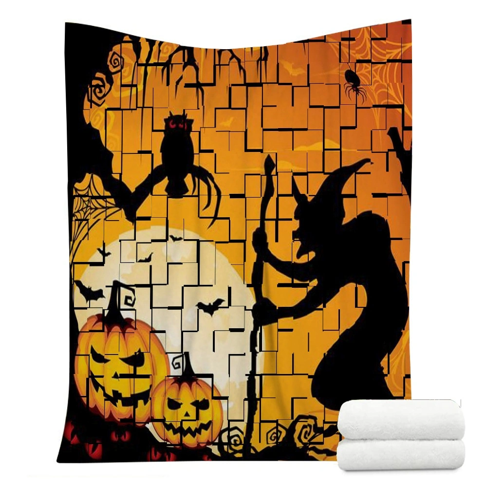 Halloween Blanket, Blanket for Bedroom Living Room Dorm Man Cave,#022