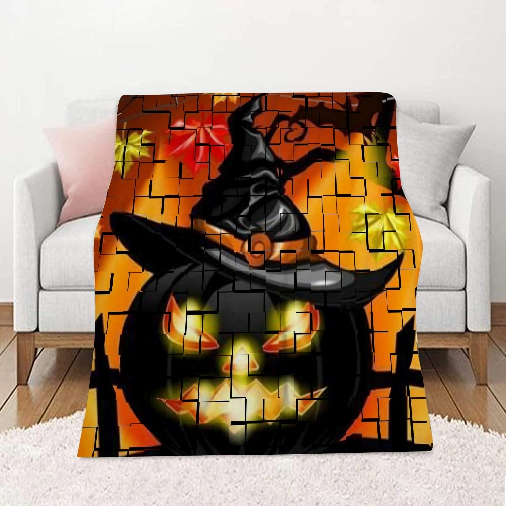 Halloween Blanket, Halloween Blanket for Bedroom Living Room Dorm Party Decorations,#068