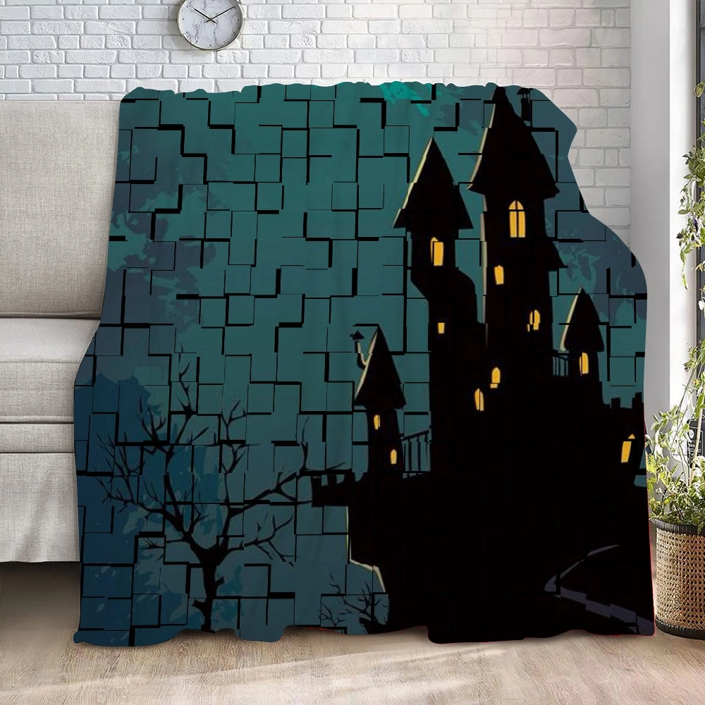 Halloween Blanket, Halloween Blanket for Bedroom Living Room Holiday Decor,#078