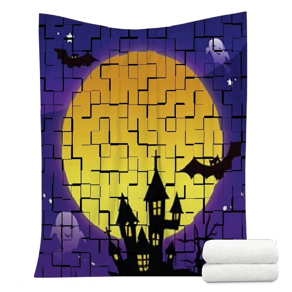 Halloween Blanket, Halloween Blanket for Bedroom Scary Goth Cemetery Blanket,#089