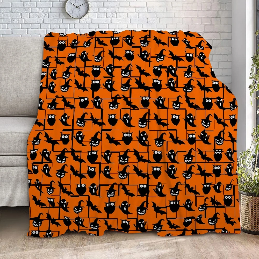 Halloween Blanket-Bat Tomb Blanket for Bedroom Room Dorm Home Decor,#311