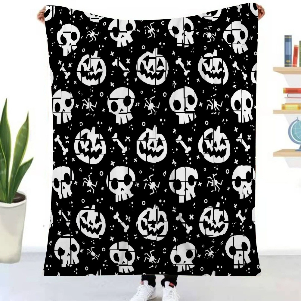 Halloween Blanket-Bat Tomb Blanket for Bedroom Room Dorm Home Decor,#314