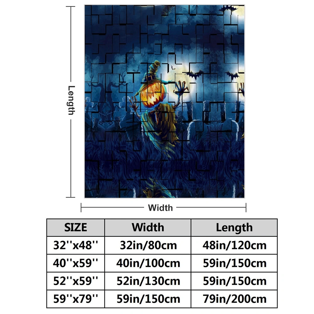 Halloween Blanket-Batwing Skeleton Blanket for Bedroom Home Dorm Halloween Decor,#343