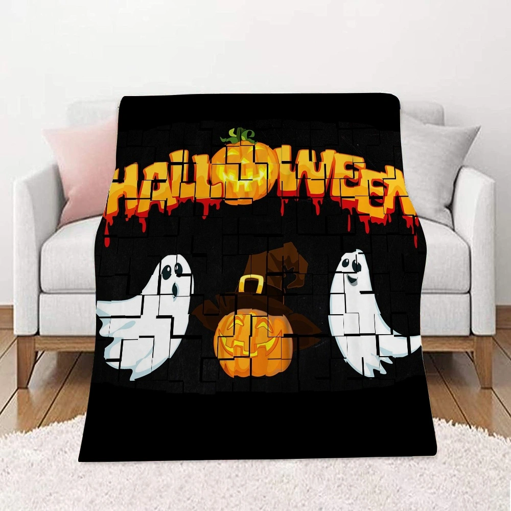 Halloween Blanket-Batwing Skeleton Blanket for Bedroom Home Dorm Halloween Decor,#347