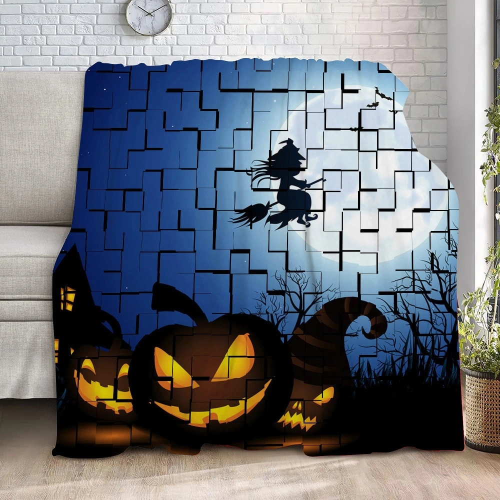 Halloween Blanket-Batwing Skeleton Blanket for Kids Bedroom Dorm Home Decor,#373