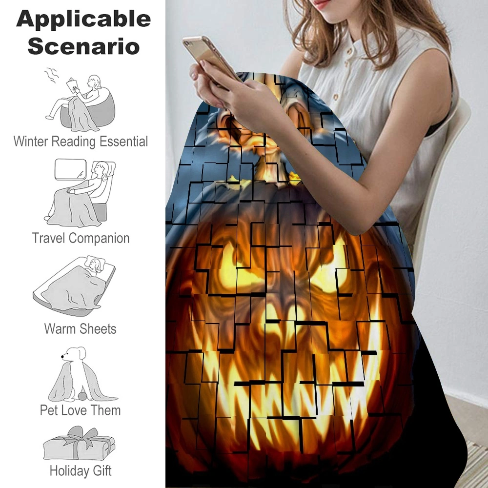 Halloween Blanket-Broomstick Blanket for Home Decor Living Room College Dorm Bedroom,#408