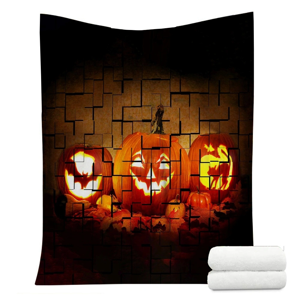 Halloween Blanket-Broomstick Blanket for Living Room Bedroom Dorm, apestry Decor,#419