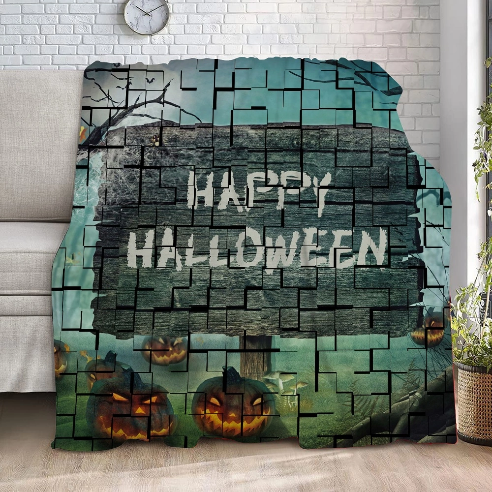 Halloween Blanket-Candy Blanket for Bedroom Home Dorm Halloween Decor,#433