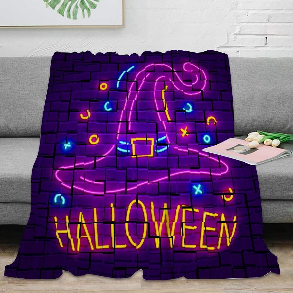 Halloween Blanket-Candy Blanket for Men Women Gothic Hippie Halloween Bohemian Terror Rock and Roll Bedroom Living Room Dor,#457