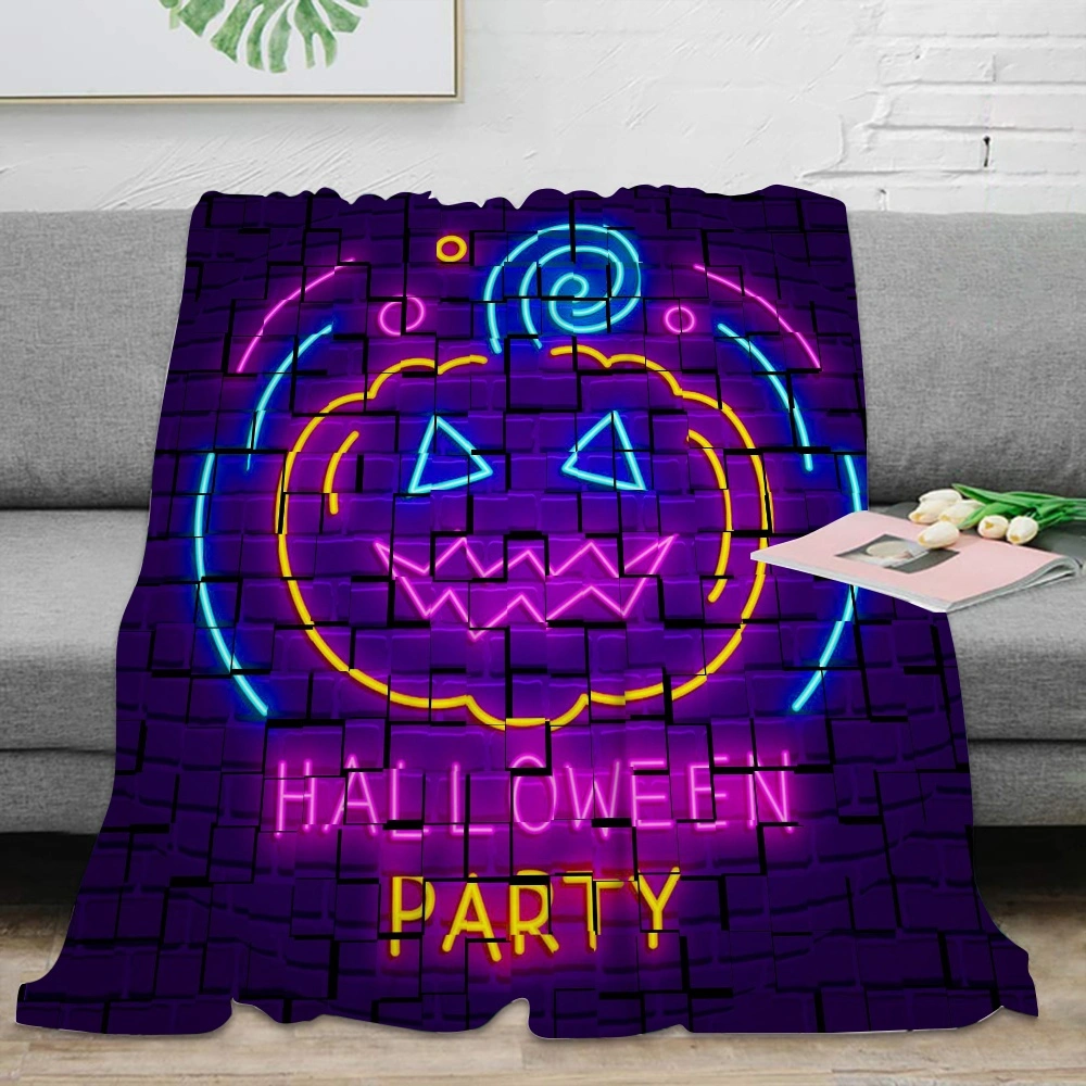 Halloween Blanket-Candy Blanket for Men Women Gothic Hippie Halloween Bohemian Terror Rock and Roll Bedroom Living Room Dor,#458