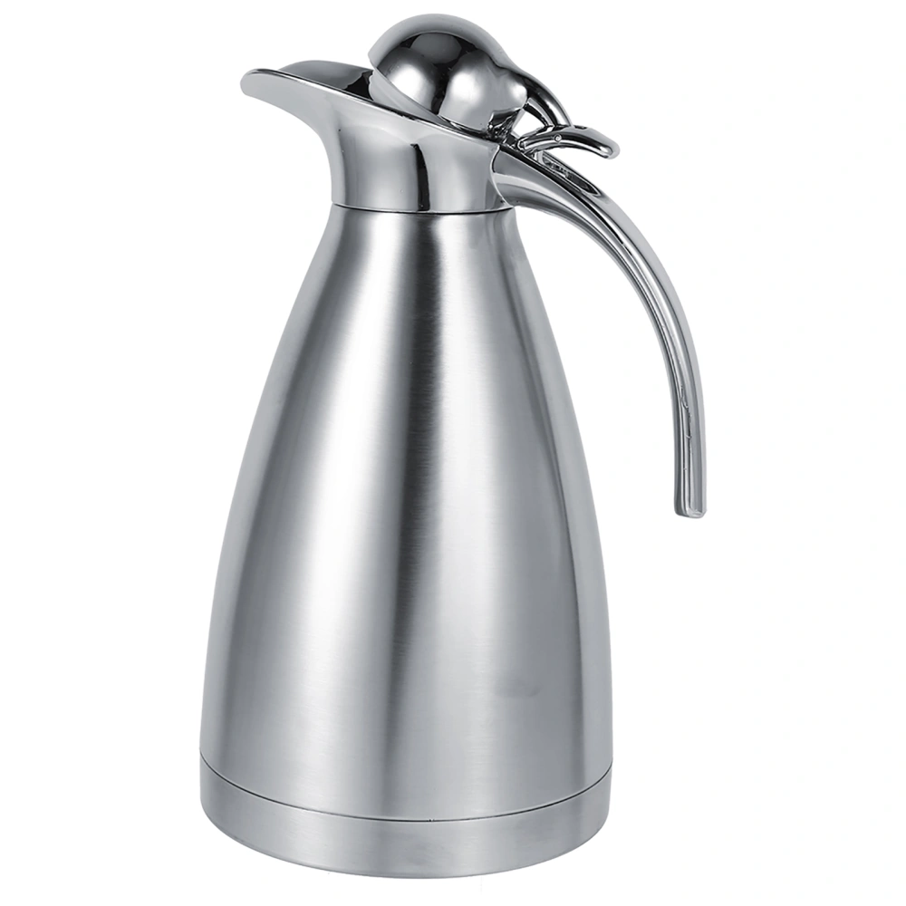 Stainless Steel Coffee Pot Double Wall Vacuum Insulated Thermo Jug Hot Water Bottle 1.5L Silver