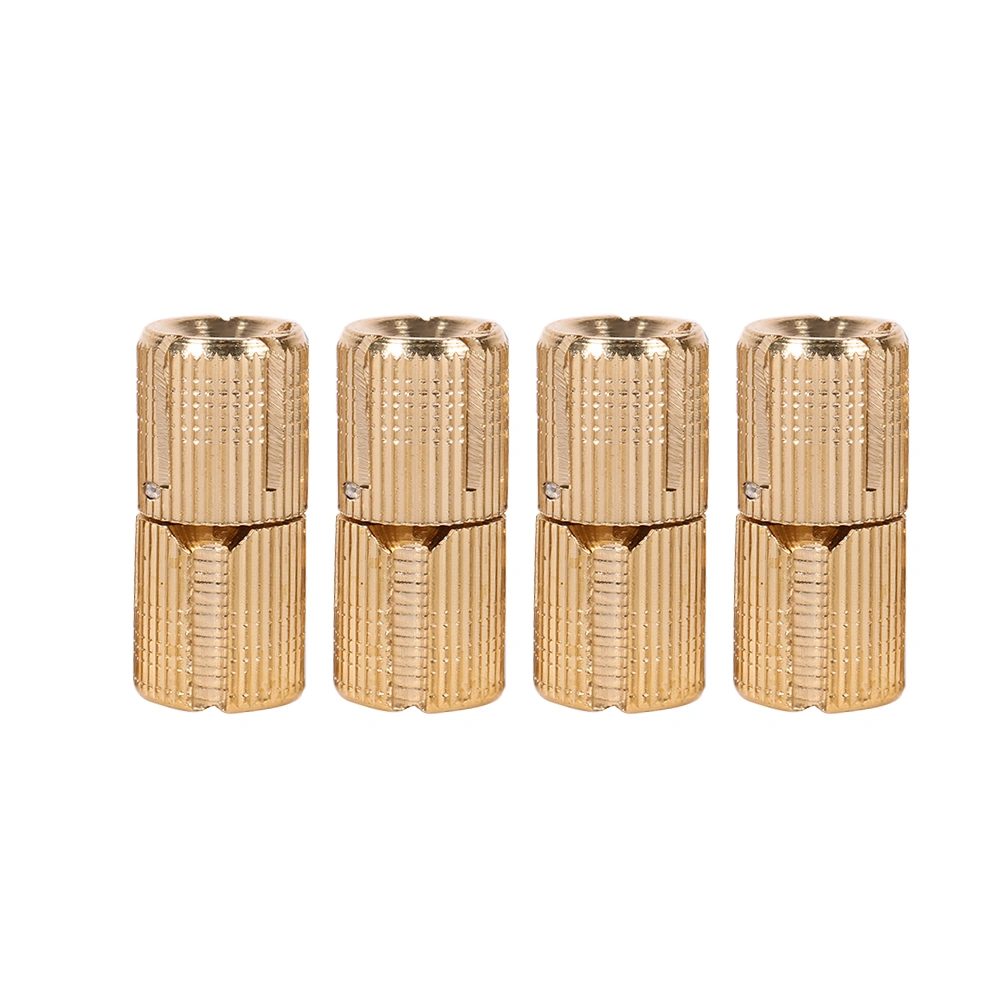 4pcs/pack Copper Cabinet Door Concealed Barrel Hinge for Worktops DIY Project 14mm