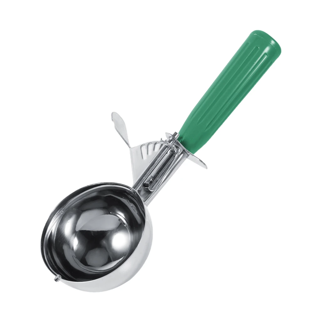 Practical Stainless Steel Fruit Ice Cream Scoop Spoon with Plastic Handle Kitchen Tool (6.5cm)