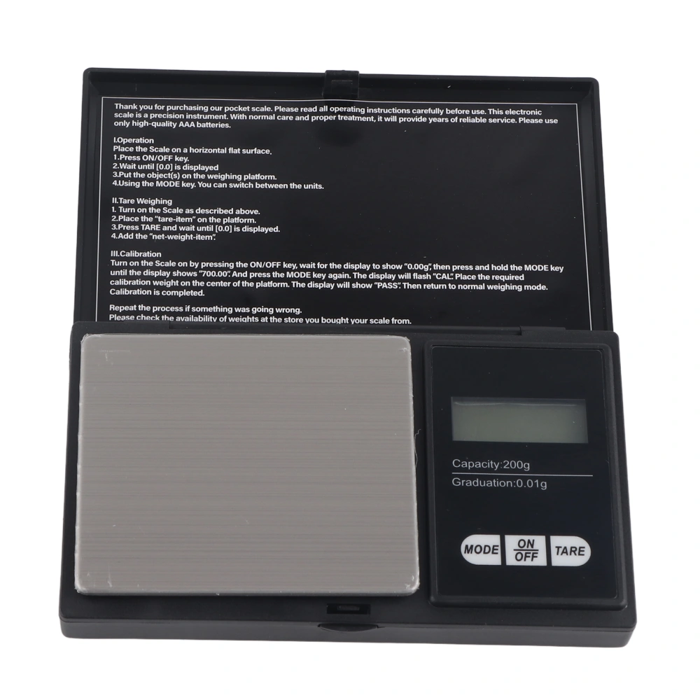 200g X 0.01g Pocket Digital Scale Portable Gram Jewelry Gold Silver Coin Herb