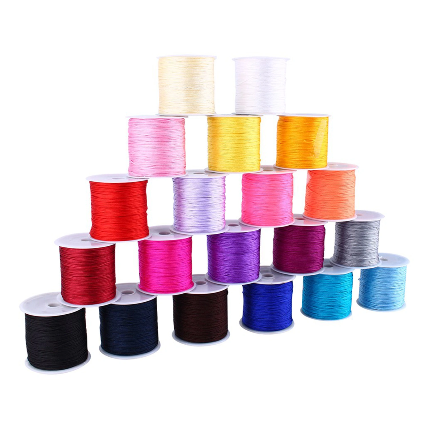 100M X 0.8mm Nylon Chinese Knot Cord Rattail Macrame Shamballa Thread String Red