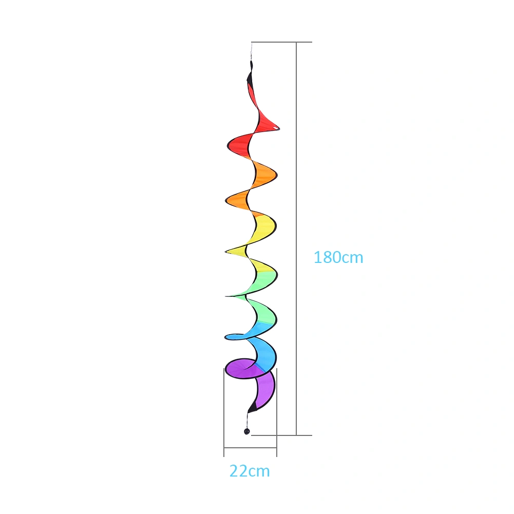 Foldable 140cm Spiral Windmill Colorful Wind Spinners Tent Garden Yard