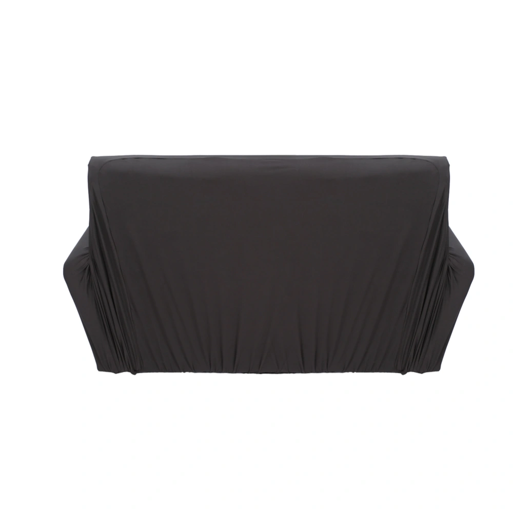 Sofa Couch Stretch Covers Elastic Fabric Settee Protector Slipcover Two Seater Black 145~185cm