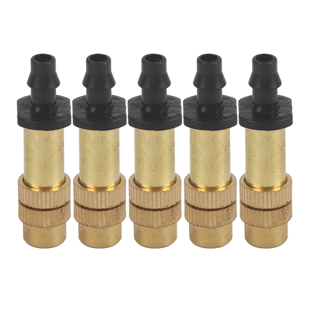 5pcs Adjustable Brass Misting Spray Nozzle Atomizing Sprinkler For Garden Watering Irrigation