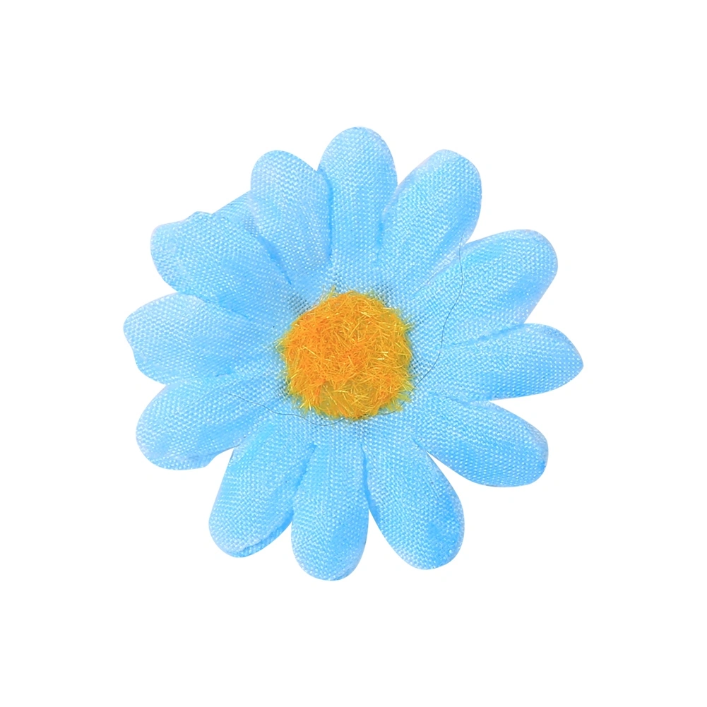 100PCS Gerbera Daisy 4cm Artificial Flower Heads Wholesale Lot Craft Wedding (#10 Light Blue)