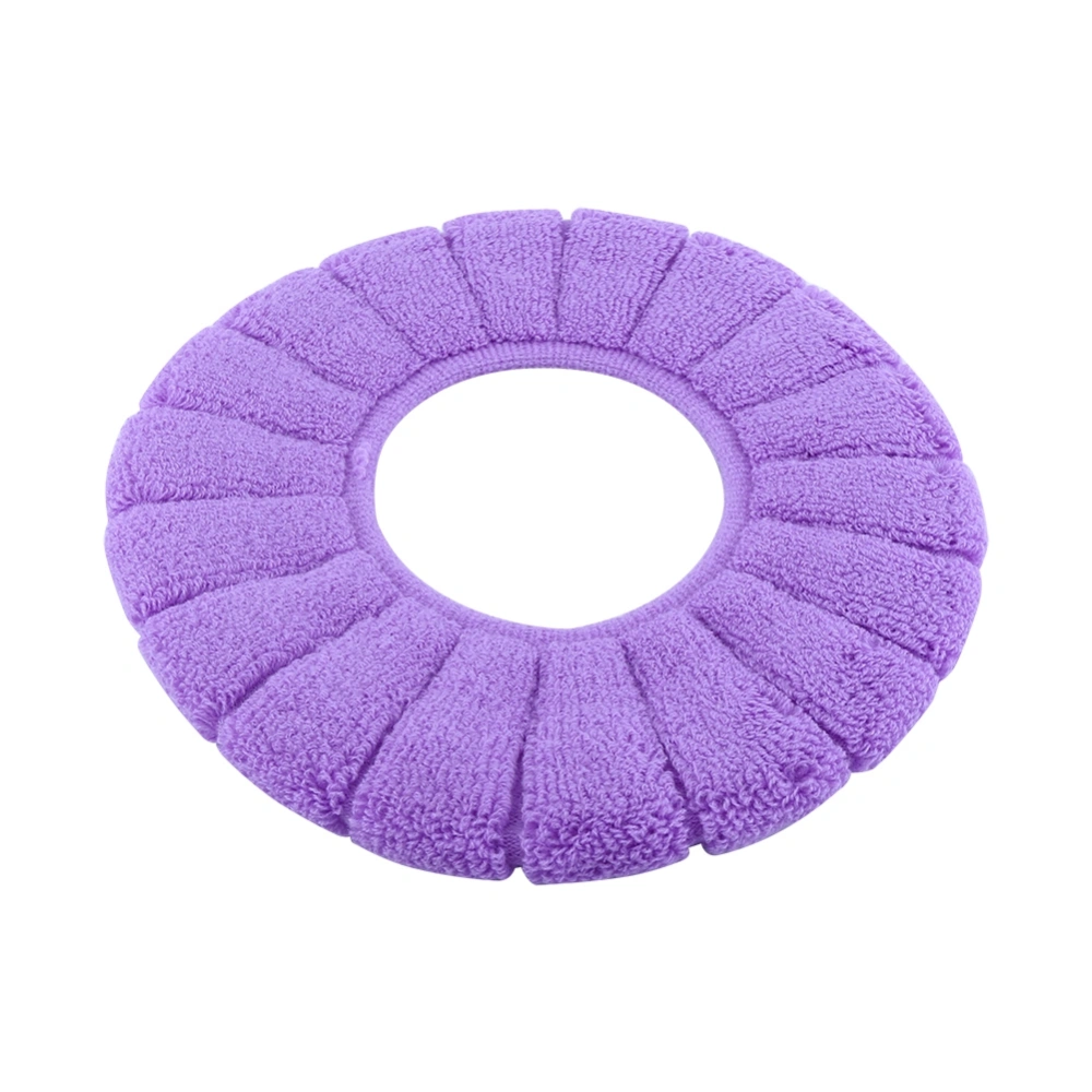 New Toilet Seat Soft Cloth Washable Lid Top Cover Closestool Bathroom Purple