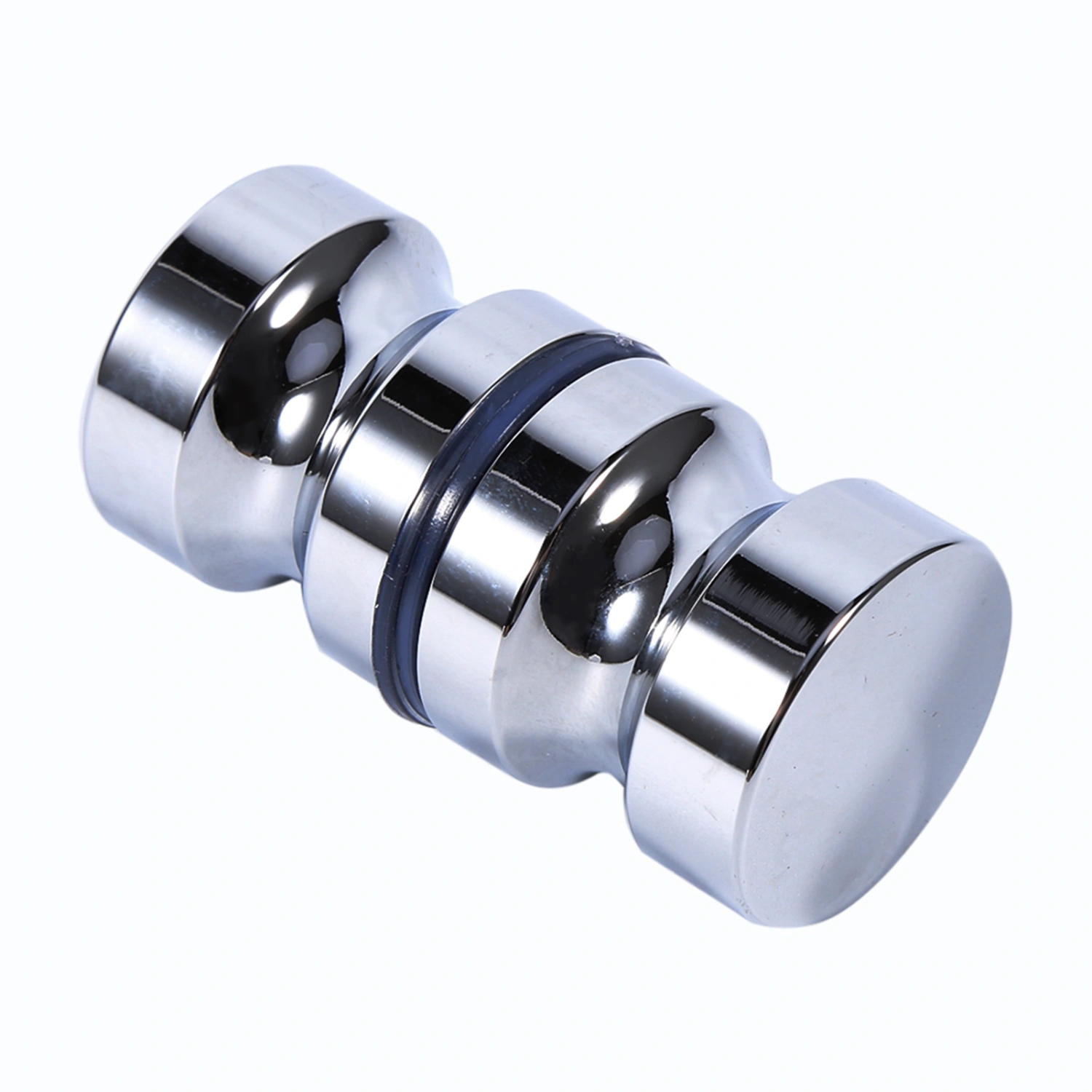 Aluminum Alloy 1.1" Dia Single Glass Door Knob Bathroom Shower Cabinet Handle with Screw