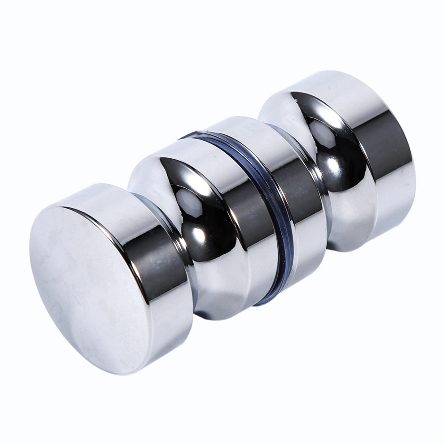 Aluminum Alloy 1.1" Dia Single Glass Door Knob Bathroom Shower Cabinet Handle with Screw
