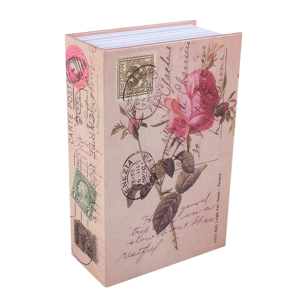 Dictionary Book Secret Safe Security Box Money Cash Jewelry Lock Box (Rose Diary Type)