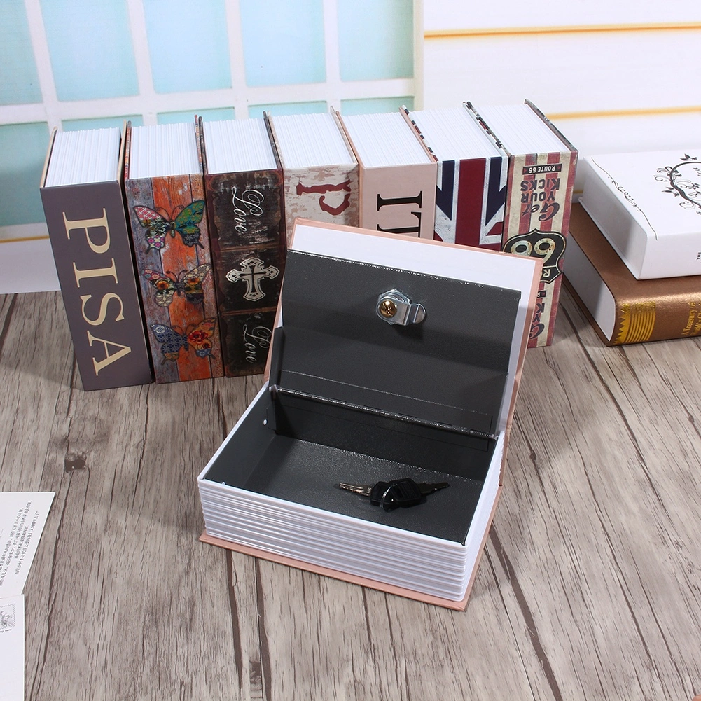 Dictionary Book Secret Safe Security Box Money Cash Jewelry Lock Box (Rose Diary Type)