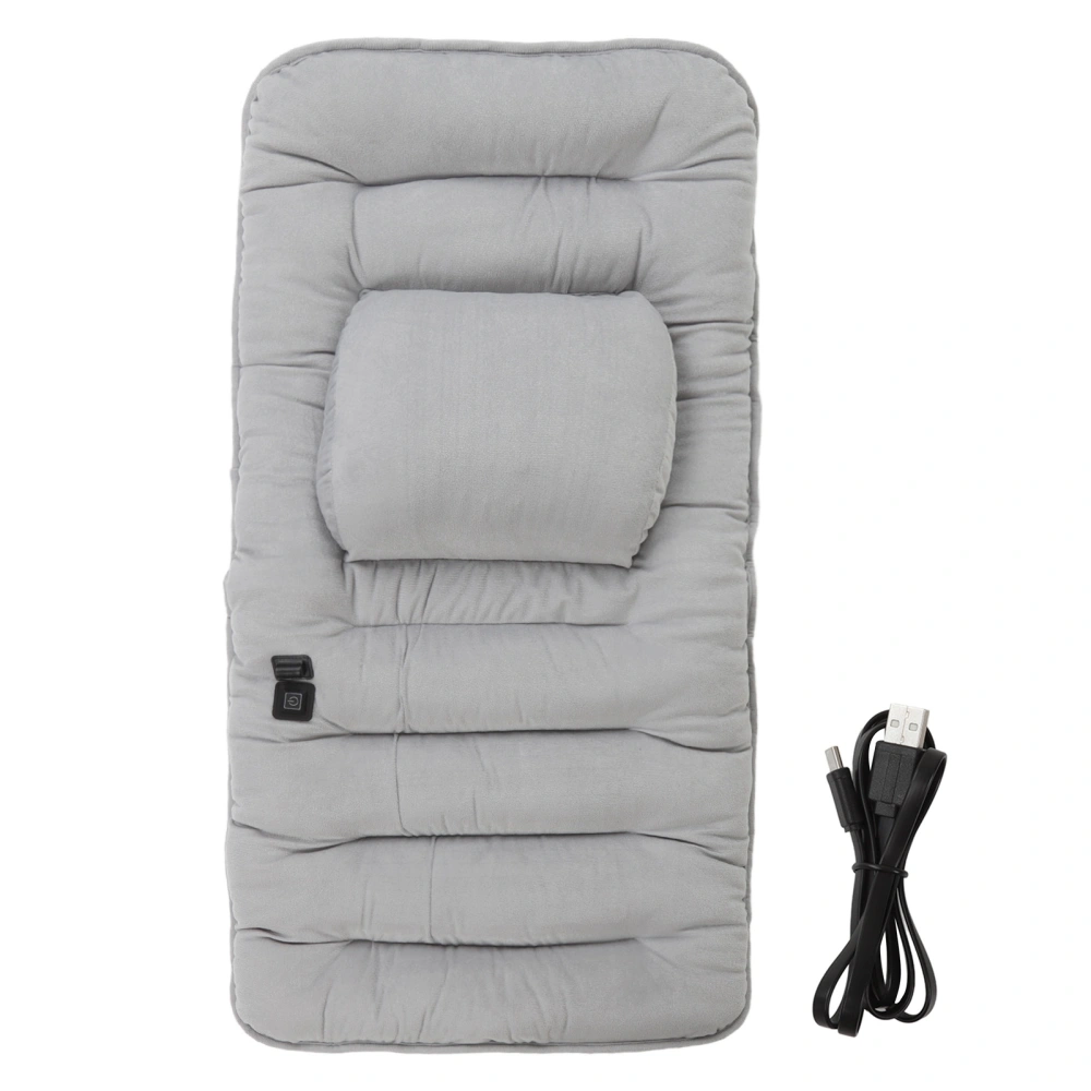 Chair Heating Mat Graphene Heating Light Grey with 3C Adapter Heated Cushion for Winter Home USB