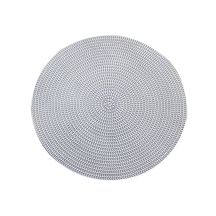 Round Coasters 15in Diameter Environmentally Friendly PVC Anti Slip Wear Resistant Heat Insulation Coasters Silver