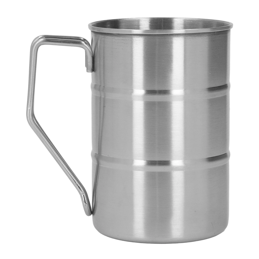 Stainless Steel Coffee Mug Large Capacity Stainless Steel Beer Mug with Handle for Home Restaurant