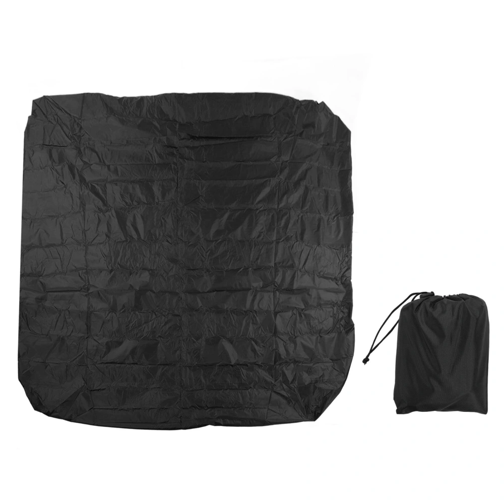 Outdoor Bathtub Dust Cover 190 Silver Coated Polyester Taffeta Waterproof Hot Spring Cover Quadrate Spa Bath Rainproof Cover 210x210x30cm Black