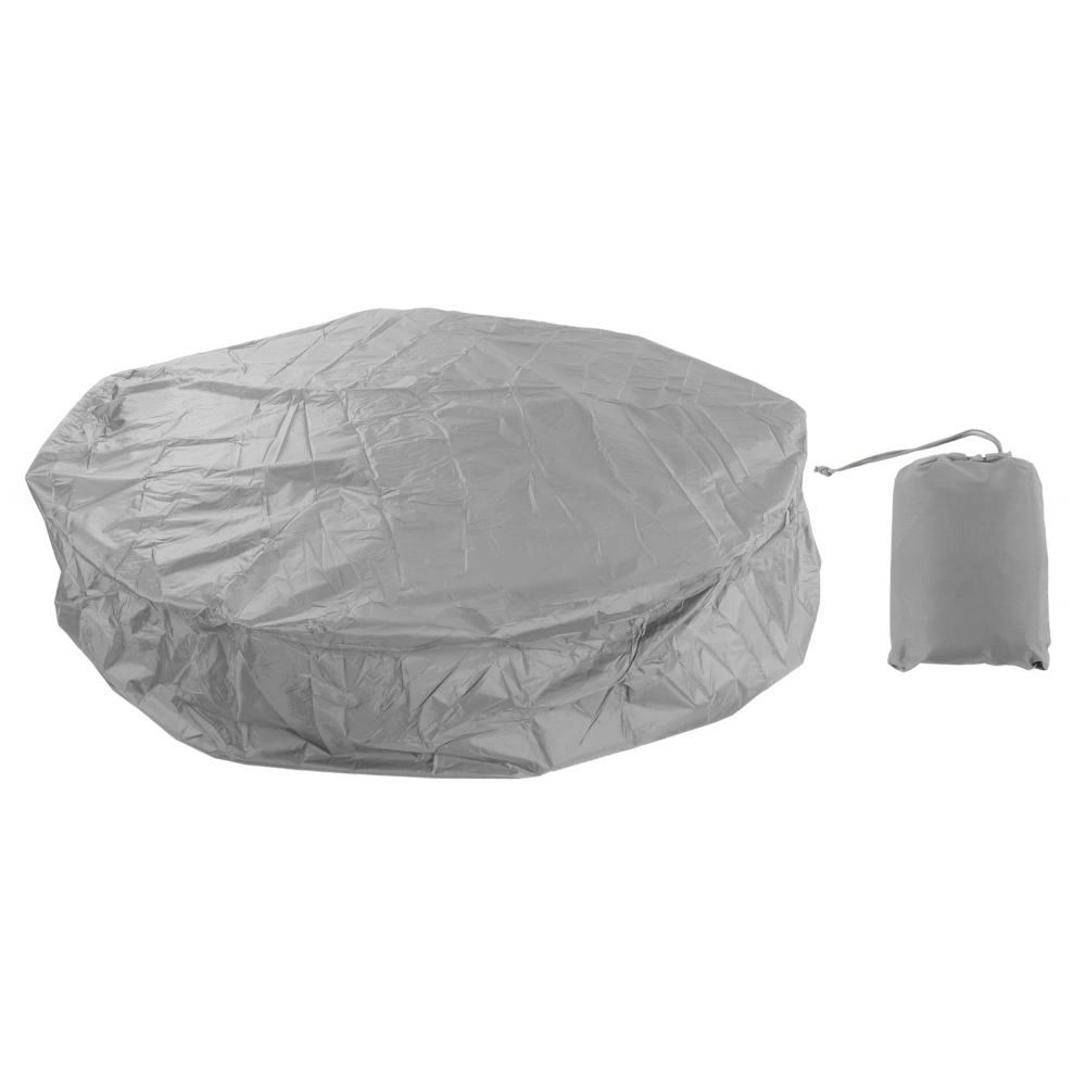 Outdoor Furniture Dust Covers Round Bathtub Cover 190 Silver Polyester Taffeta Hot Tub Waterproof Cover 190x90cm Grey