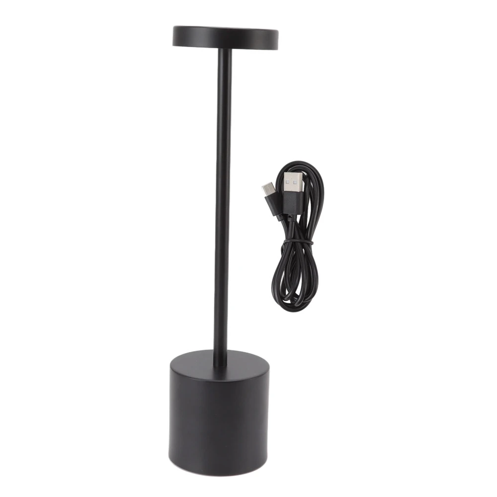 Touch LED Desk Lamp Nordic Style 3 Levels Table Lamp Indoor Desktop Decorative Light for Hotel Restaurant Table Decoration Black