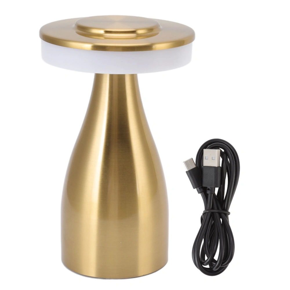 LED Table Lamp Touch Control 3 Mode Dimmable USB Rechargeable Decorative Portable Nightstand Light for Kids Nursery Gold