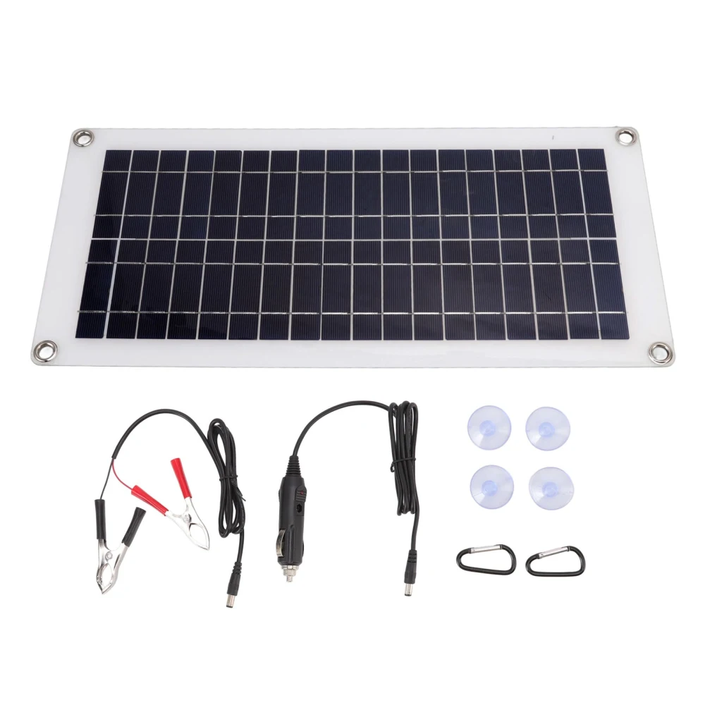 Solar Panel Lightweight Thin Waterproof Portable Flexible Solar Panel with 2 USB Output for Car Home Ship