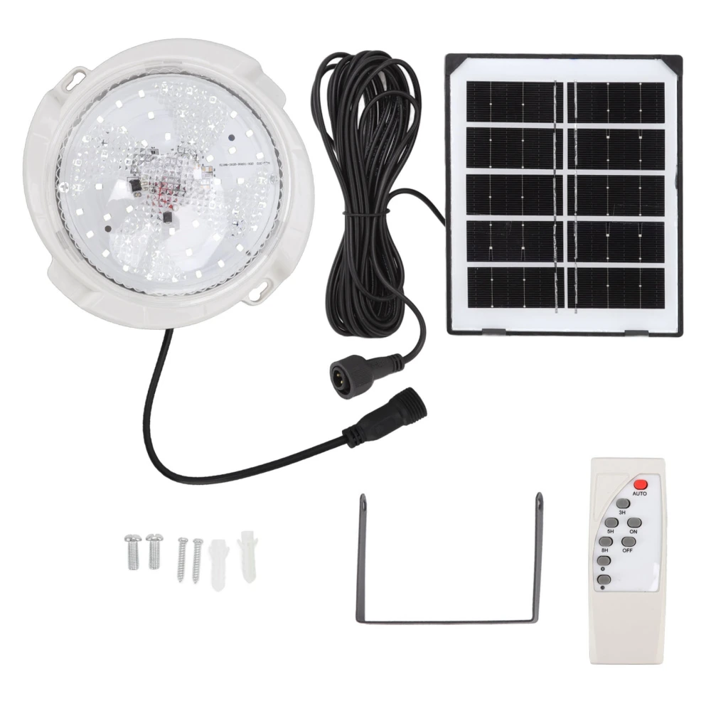 Solar Ceiling Light 2 Control Modes 50 Lamp Beads Adjustable Solar Ceiling Lamp for Indoor 45W