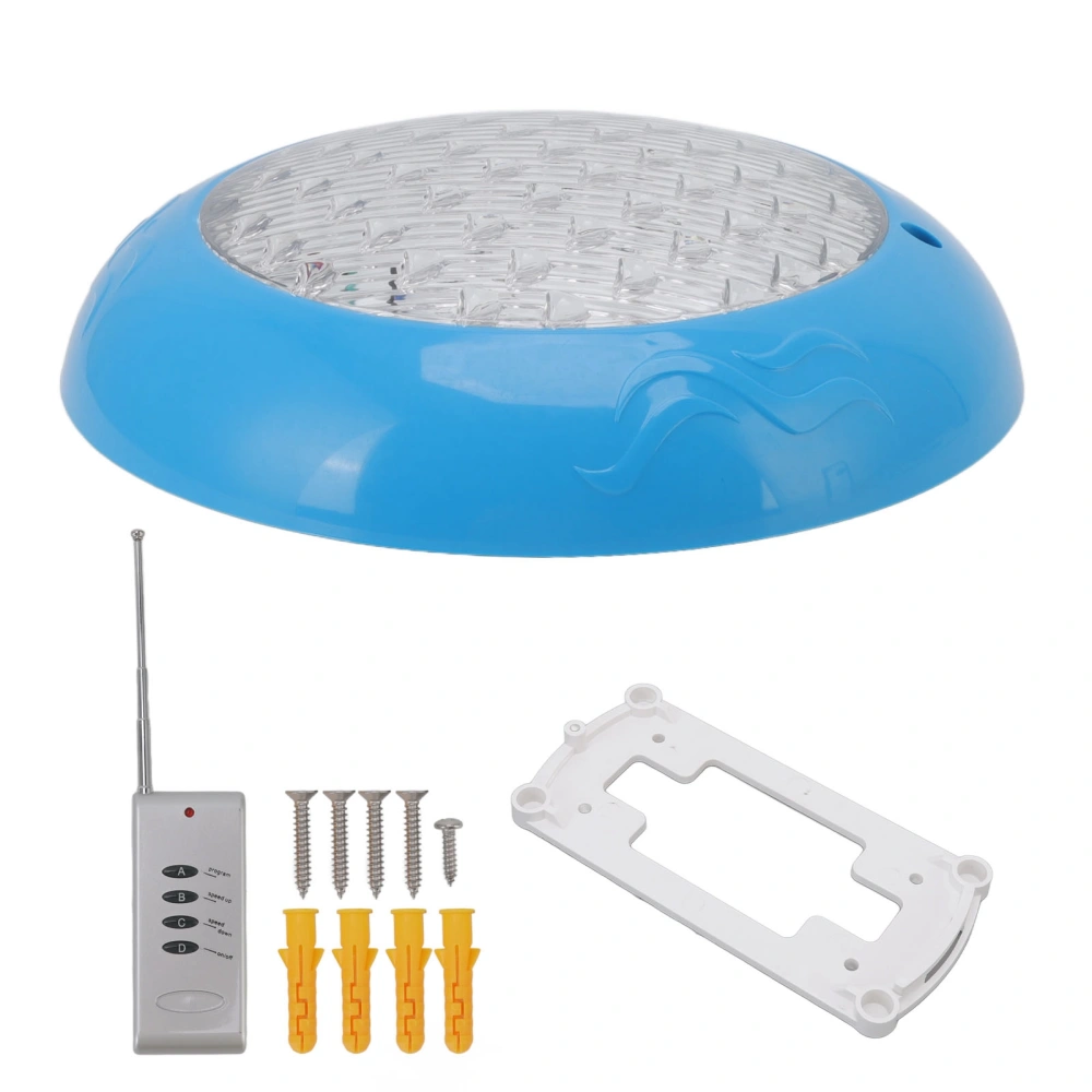 LED Pool Light IP68 Waterproof AC DC12V 35W with Remote Control for Outdoor Swimming Pools Blue