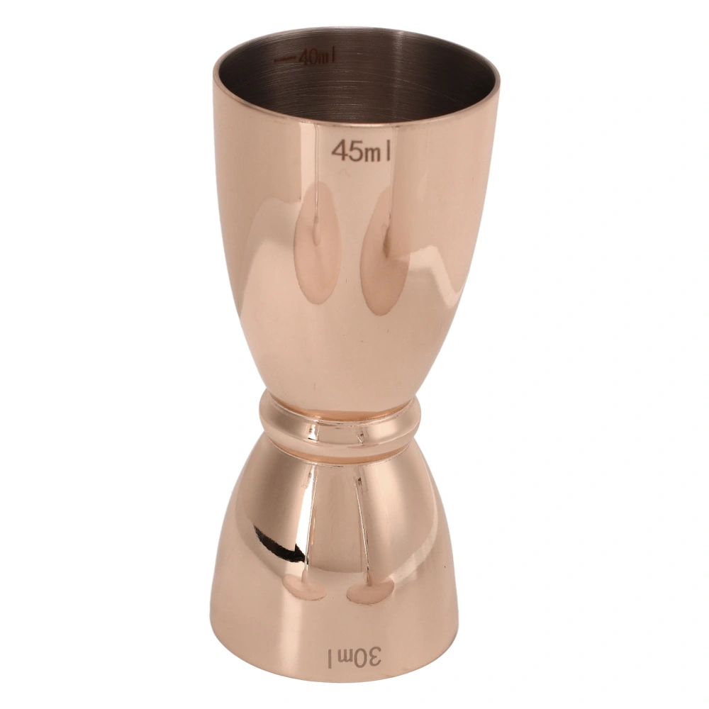 Stainless Steel Double Head Wine Measuring Cup Cocktail Wine Shaker Measure Cup for Bar Party Family Club Copper Plated U Shaped