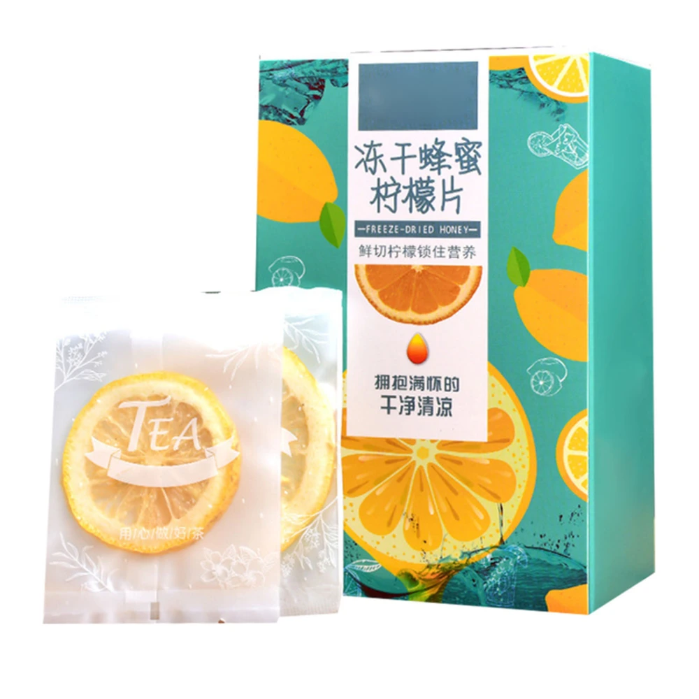 Freeze Dried Lemon Slices Lemon Tea Bags for for Drinks Beverages Snacking Baking Cooking 20 Count in Total